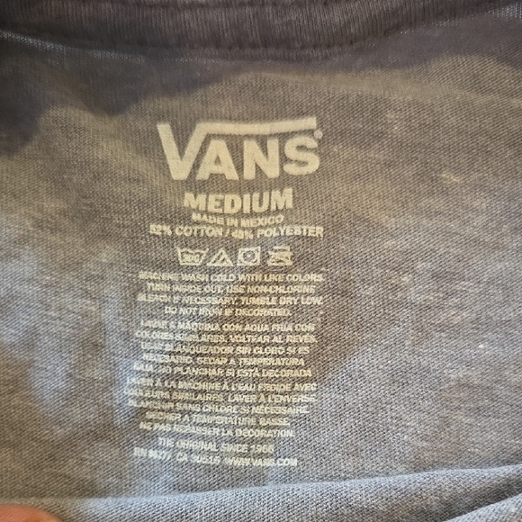 Vans Gray Tee with Teal and Yellow Logo - Picture 3 of 5